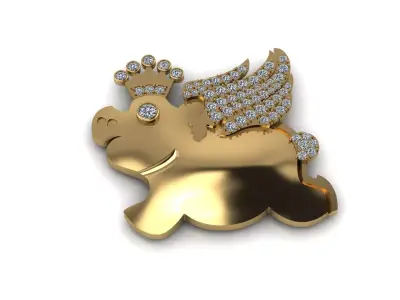 Pig Pendant  3D print model