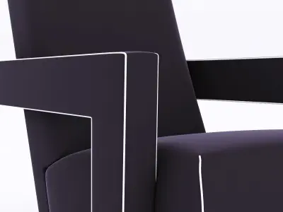 Pair of Gerrit Thomas Rietveld Chairs 3D model