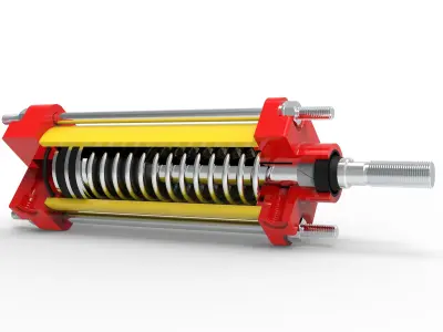 Pneumatic cylinder 3D model