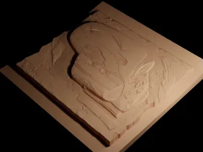 Lightning McQueen Cars CNC 3d Print High Relief Sand Casting 3D print model