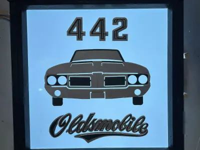 Oldsmobile 442 Garage Art Sign Kit  3D print model