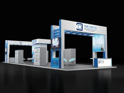  Booth Exhibition Stand a621a 3D model