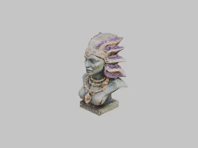Aztec Sculpture High Quality 3D Model Low-poly 3D model