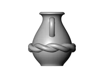 Rope Greek vintage urn and vase 3D print model