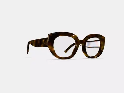 Maxine Eyeglasses in Cognac Tortoise 3D model