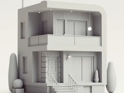 Tiny Minimalist House 3D model