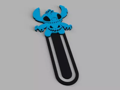 Stitch Halloween-Themed Bookmark Free 3D print model