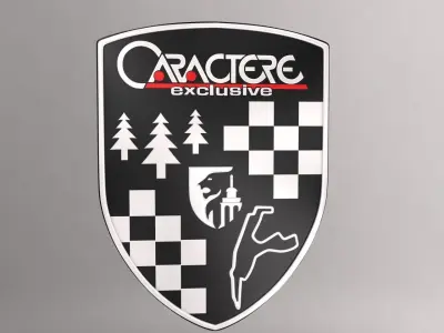 Caractere car  metal logo keychain 3d model  3D model