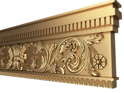 Cornice Decoration Molding 03 Low-poly 3D model