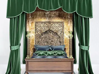 Royal Canopy Bed 3D model