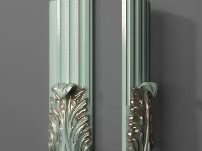 Column-03 art deco style wall sconce 3D print model