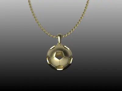 soccer ball pendant 3D print model