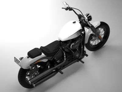 Harley Davidson Street Bob 2021 Stone Washed White Pearl  3D model