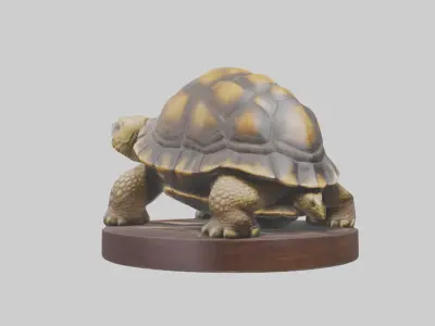 Giant Tortoise statue model Low-poly 3D model