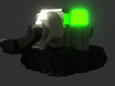 The Mining bot GAME-READY 3D modell Low-poly 3D model