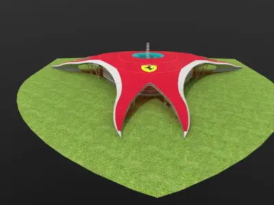 Ferrari World Park 3d Low-poly 3D model