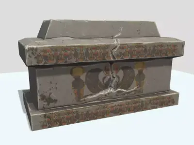 Sarcofag low poly egyptian sarcophagus Low-poly 3D model