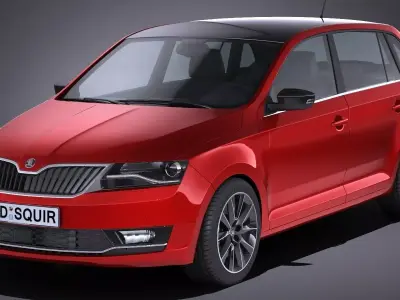 Skoda Rapid Spaceback 2018 3D model