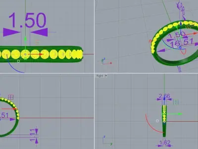 wedding band ring 3D print model