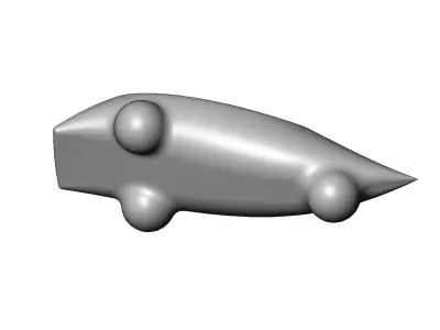 Miniature vehicle automotive speed sculpture N002 3D print model