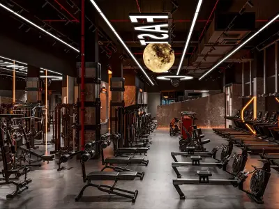 Luxury gym interior 3D model