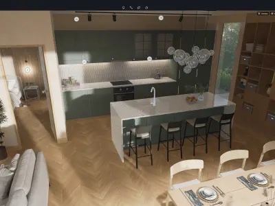 Interior Scene D5 render 2022 3D model