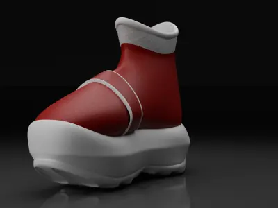 Santa Shoes Low-poly 3D model