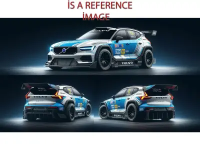 Volvo XC40 racing version Low-poly 3D model