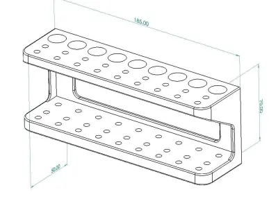 Table Tool Organizer Rack 3D print model