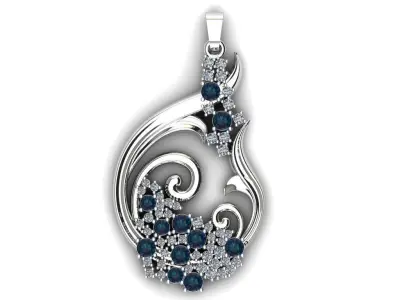 flora design pendant for women  3D print model