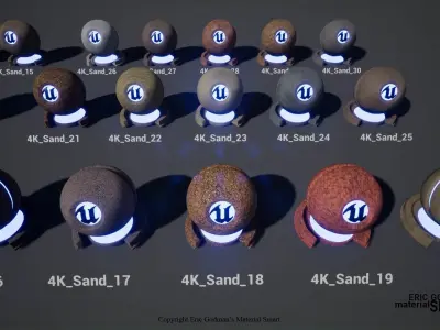 Optimized Sand World Aligned Materials 3D model