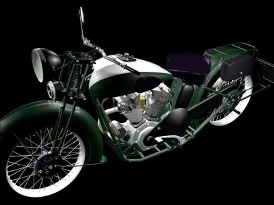 Motorcycle model BSA Y 13- 750  3D model
