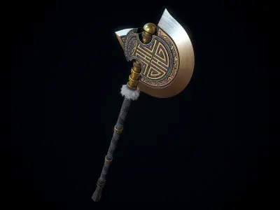 Chinese Great Axe Low-poly 3D model