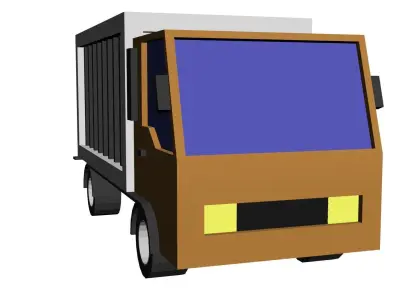 Low Poly Game Ready Truck Low-poly 3D model