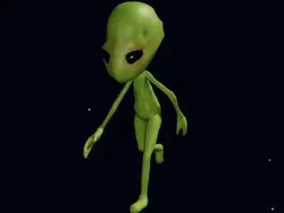 Sci-Fi Alien Rigged and Animated Free low-poly 3D model
