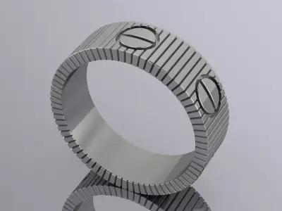 Brand Ring Jewelry Gold 3D print model