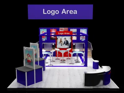 Booth Exhibition Stand a112  3D model