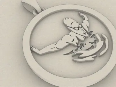 pendant swimmer 3D print model