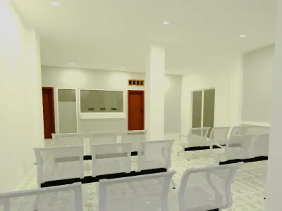 the hospital clinic design interior 3D print model