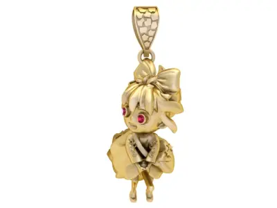 WITCH GHOST PENDANT 3D PRINTABLE MODEL  3D print model