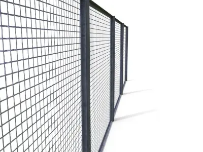 Low Poly Modular Fence 17 Low-poly 3D model
