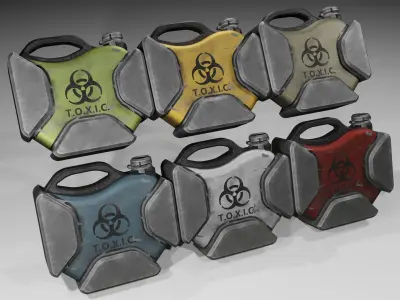 Sci-fi canister Low-poly 3D model