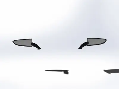 Aerodynamic Mirror  YAMAHA KAWASAKI DUCATI MOTOR 3D print model