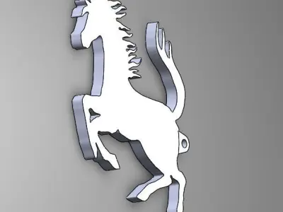 FERRARI Horse Key chain Free 3D print model