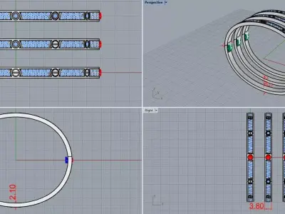 LOVE Bracelet Small Model Paved 3D print model