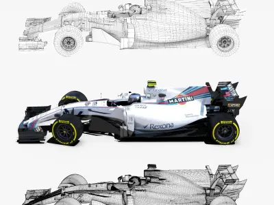 Williams FW40 Low-poly 3D model