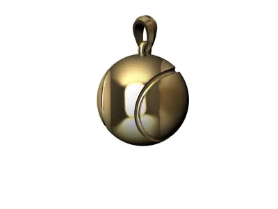 Tennis Ball Hollow Pendant   3D print model