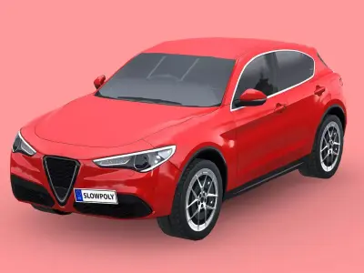 Alfa Romeo Stelvio 2020 Low-poly 3D model
