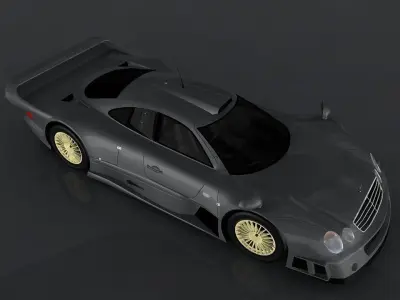 Mercedes Benz CLK GTR Low-poly 3D model