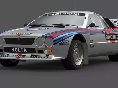 1984 Lancia 037 Rally 3D Model High-Quality Detailed Design Low-poly 3D model